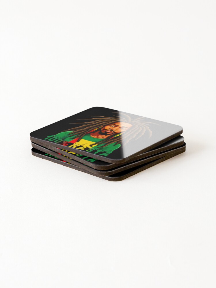 Thumbnail 4 of 5, Coasters (Set of 4), 100% Rasta designed and sold by DMFPRINTS.