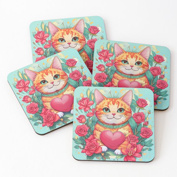 Item preview, A cat in love with a heart. designed and sold by Natalia-Vlad.