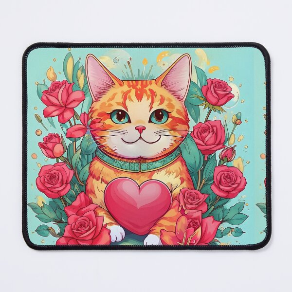 Item preview, A cat in love with a heart. designed and sold by Natalia-Vlad.