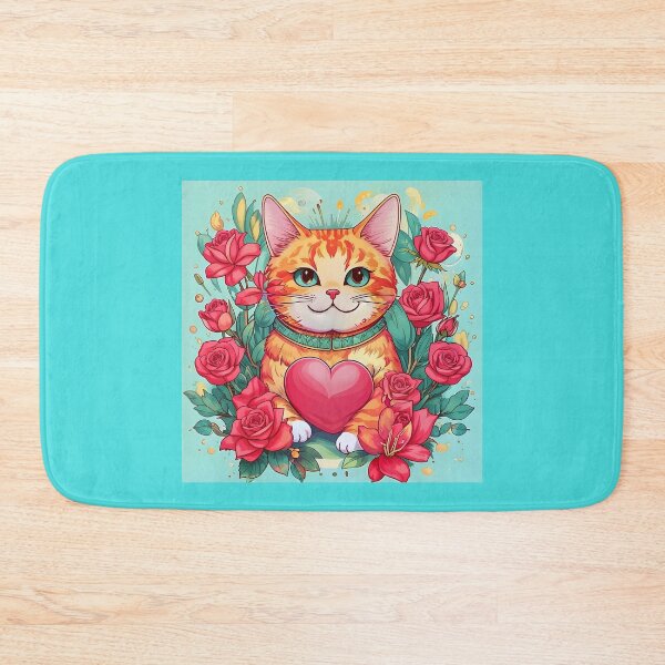 Item preview, A cat in love with a heart. designed and sold by Natalia-Vlad.