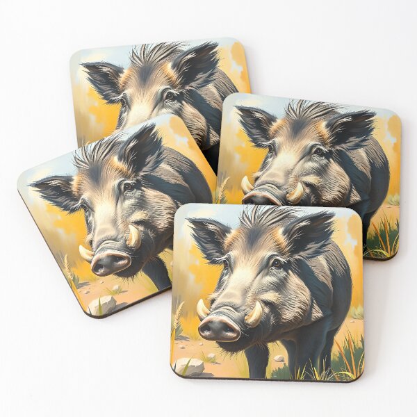 Item preview, Wild Boar Pig Portrait Wild Animal Wildlife Conservation designed and sold by kakarikihill.