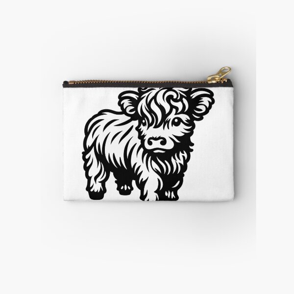 Item preview, Highland Cow Baby Calf Rustic Silhouette designed and sold by theartfulaspie.