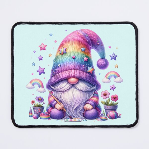 Item preview, Pastel Rainbow Gnome Ready to Paint designed and sold by 2ndSketch.