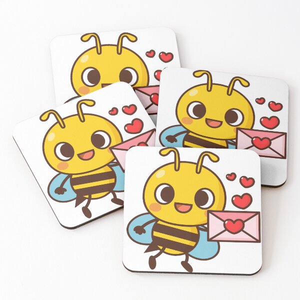 Item preview, Cute Bee cartoon and heart Valentine's day designed and sold by NoeySmiley55.