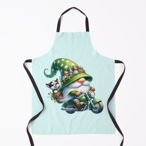 Item preview, Gnome Riding Motorcycle with His Puppy Dog designed and sold by 2ndSketch.