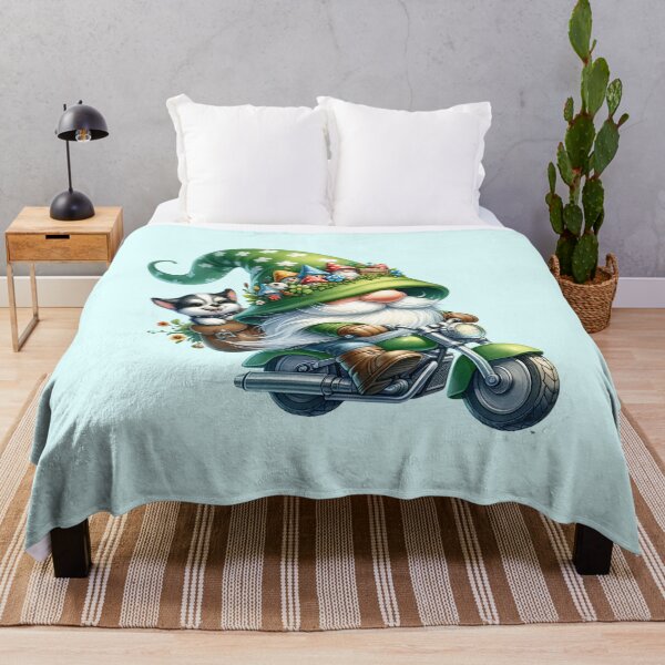 Item preview, Gnome Riding Motorcycle with His Puppy Dog designed and sold by 2ndSketch.