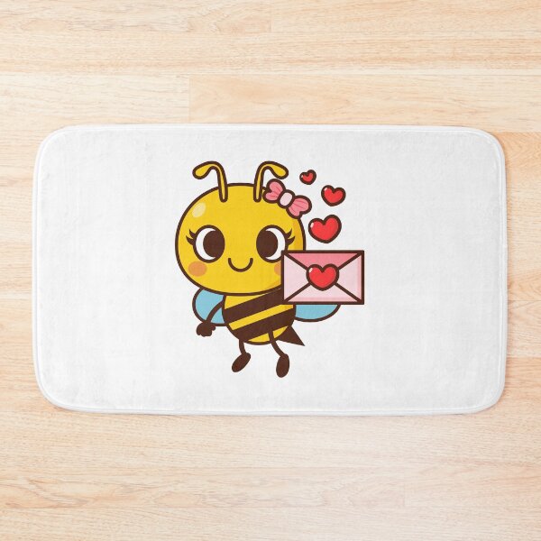Item preview, Cute Bee cartoon and heart Valentine's day designed and sold by NoeySmiley55.