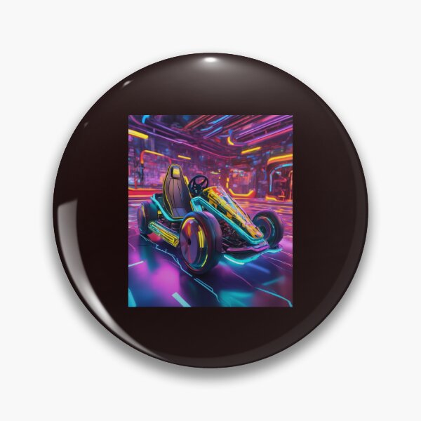 Item preview, "Sleek and Neon: Futuristic Go-Kart Design" designed and sold by Artisticanvas.
