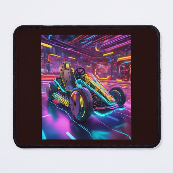 Item preview, "Sleek and Neon: Futuristic Go-Kart Design" designed and sold by Artisticanvas.