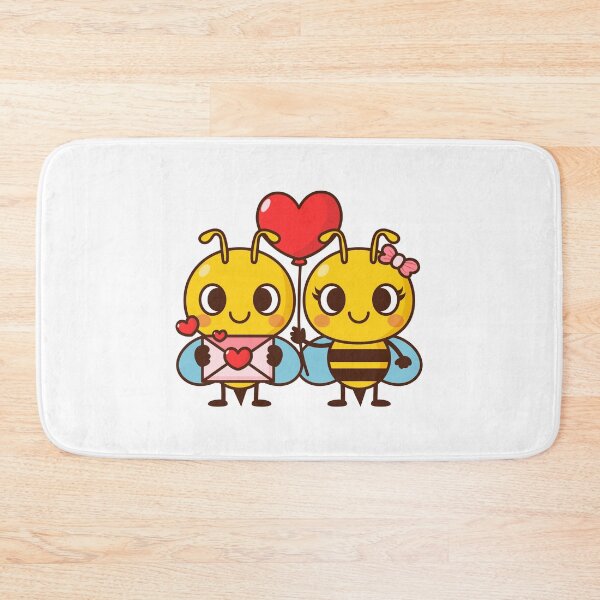 Item preview, Cute Bee cartoon and heart Valentine's day designed and sold by NoeySmiley55.