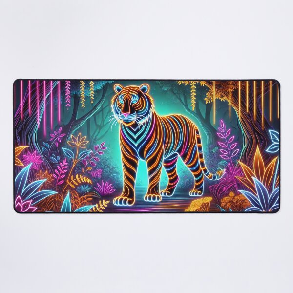 Item preview, Neon Tiger – Wild Force Under Magical Light designed and sold by AmigosFurEver.
