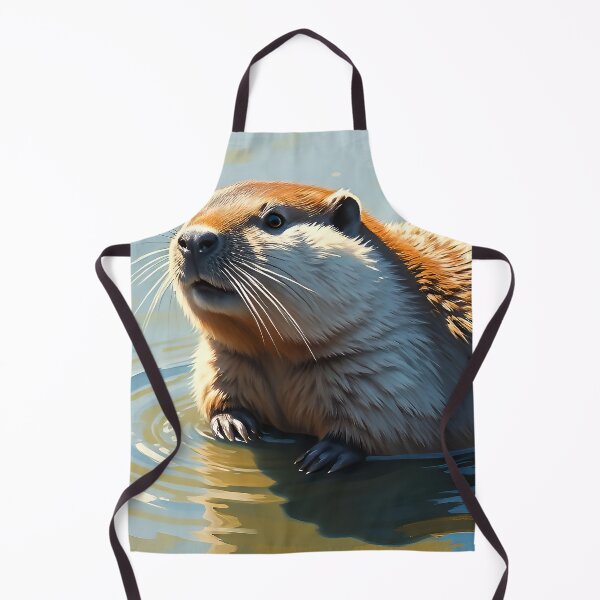 Item preview, Wild Beaver Portrait Oil Painting Style River Animal designed and sold by kakarikihill.