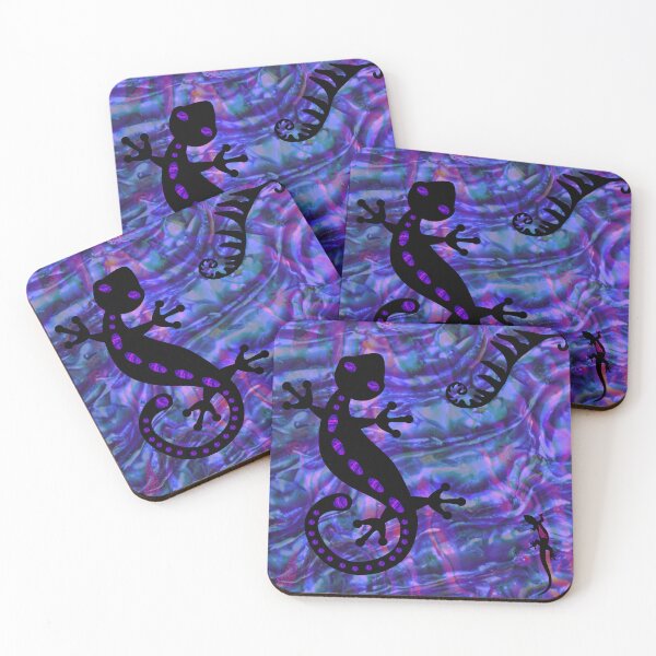 Item preview, Pink Purple Paua Gecko. New Zealand. designed and sold by VibrantArtwork.