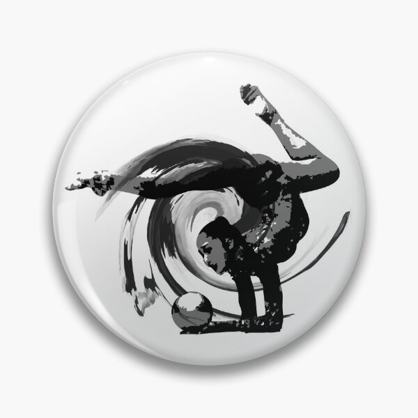 Item preview, Rhythmic gymnast with ball illustration designed and sold by Elenia Design.