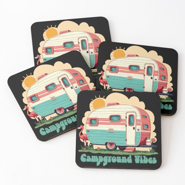 Item preview, Retro Camper Campground Vibes RV Vintage Trailer  designed and sold by BeansHotTees.