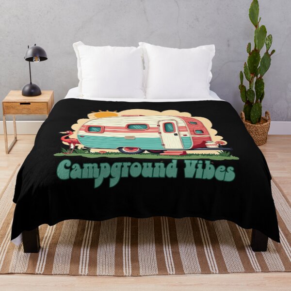Item preview, Retro Camper Campground Vibes RV Vintage Trailer designed and sold by BeansHotTees.