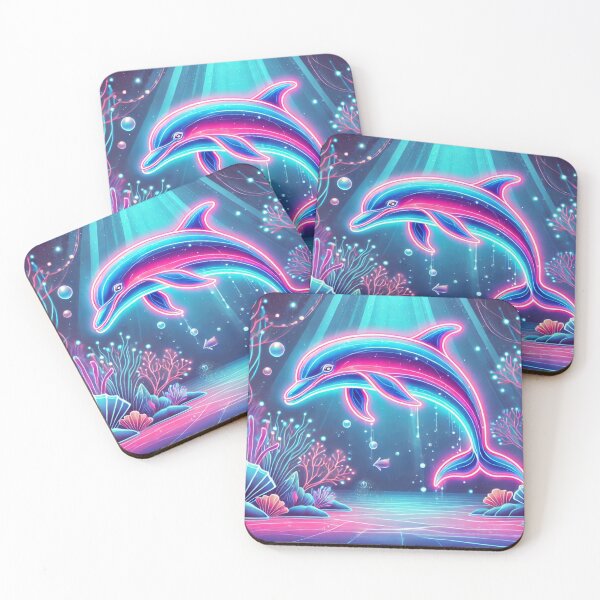 Item preview, Fluorescent Dolphin – Dance in the Dazzling Depths designed and sold by AmigoVerse.