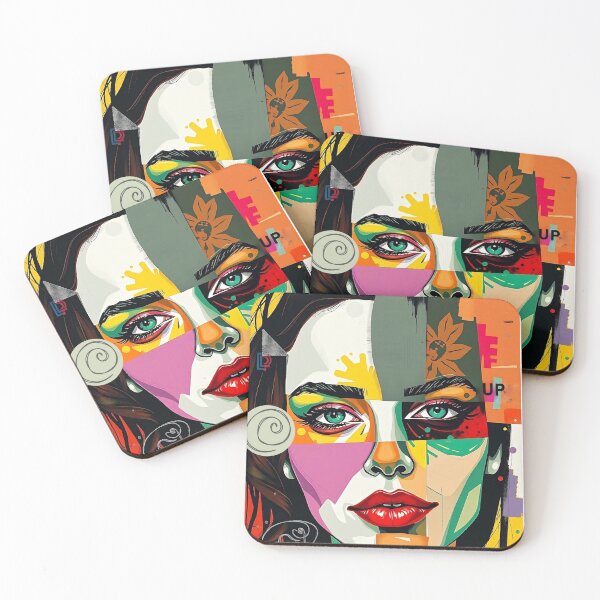 Item preview, Fragmented Beauty – A Modern Abstract Portrait designed and sold by SparkyBamBam.