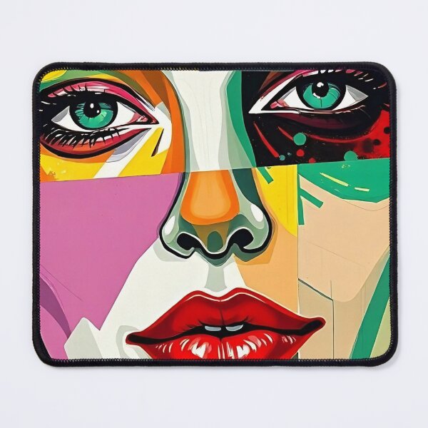 Item preview, Fragmented Beauty – A Modern Abstract Portrait designed and sold by SparkyBamBam.