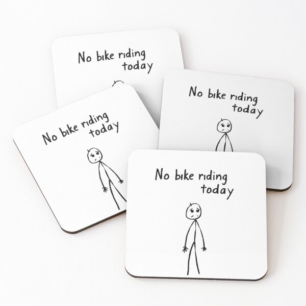 Item preview, No Bike Riding Today Funny Stick Figure Design designed and sold by haitrieuic96.