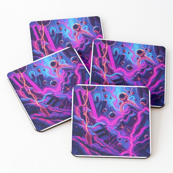 Item preview, Vibrant Neon Art Worlds Digital Odyssey Cyberpunk Surreal designed and sold by ART ATTACK ZONE.
