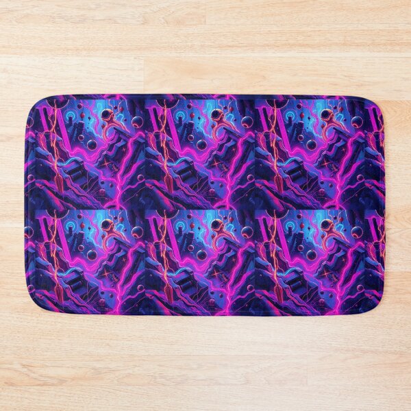 Item preview, Vibrant Neon Art Worlds Digital Odyssey Cyberpunk Surreal designed and sold by ART ATTACK ZONE.