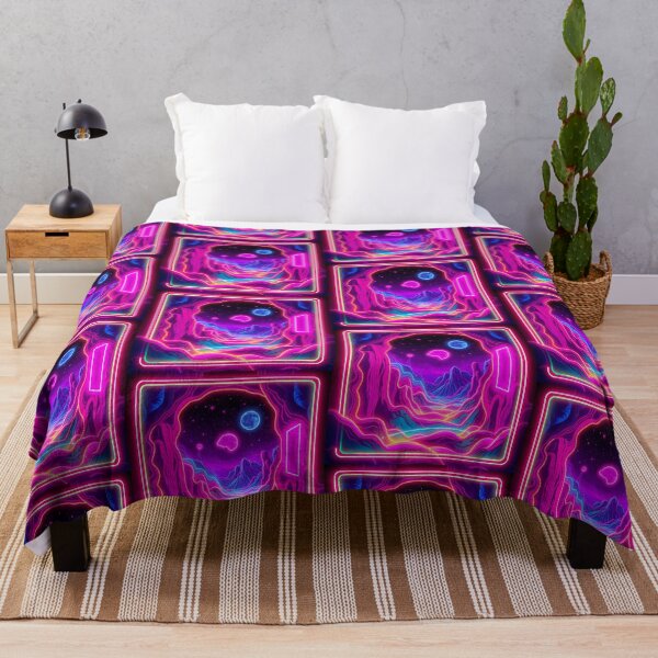Item preview, Space Neon Art Worlds Digital Odyssey Cyberpunk Surreal designed and sold by ART ATTACK ZONE.