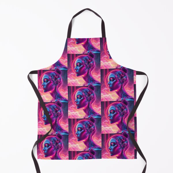 Item preview, Woman Neon Art Worlds Digital Odyssey Cyberpunk Surreal designed and sold by ART ATTACK ZONE.