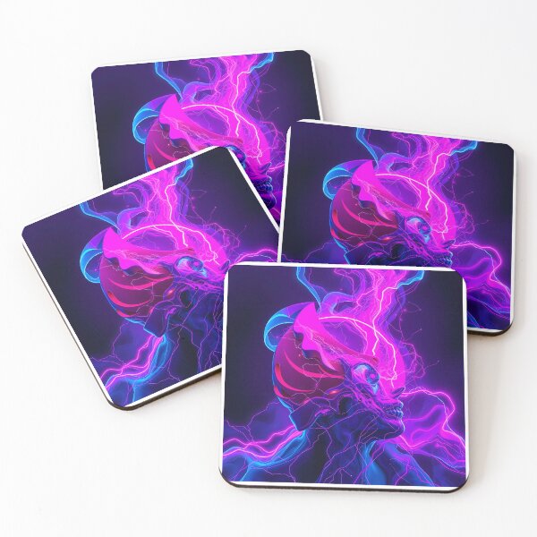 Item preview, Man Neon Art Worlds Digital Odyssey Cyberpunk Surreal designed and sold by ART ATTACK ZONE.