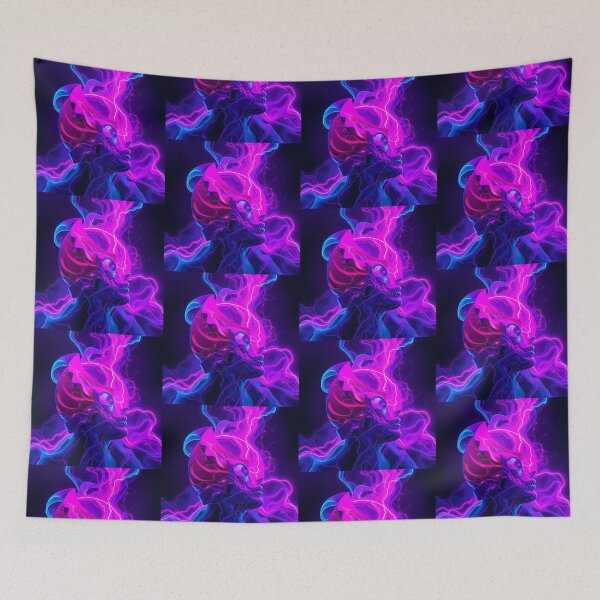 Item preview, Man Neon Art Worlds Digital Odyssey Cyberpunk Surreal designed and sold by ART ATTACK ZONE.