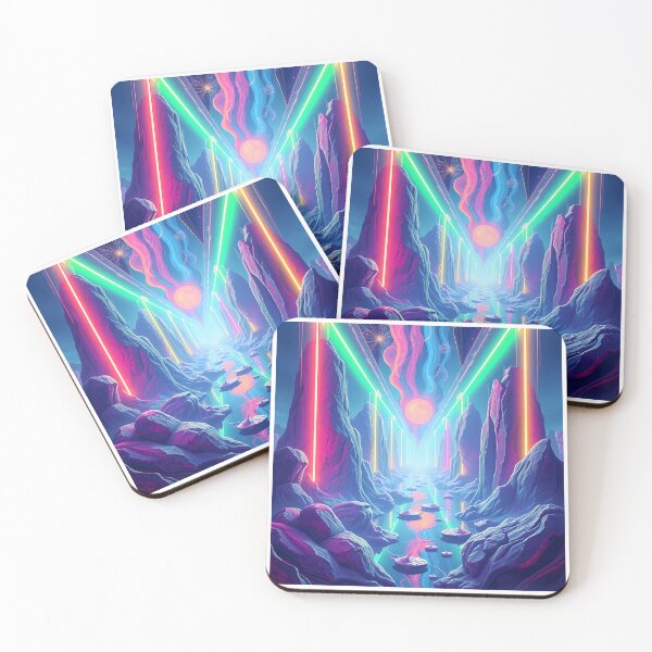 Item preview, Lights Neon Art Worlds Digital Odyssey Cyberpunk Surreal designed and sold by ART ATTACK ZONE.