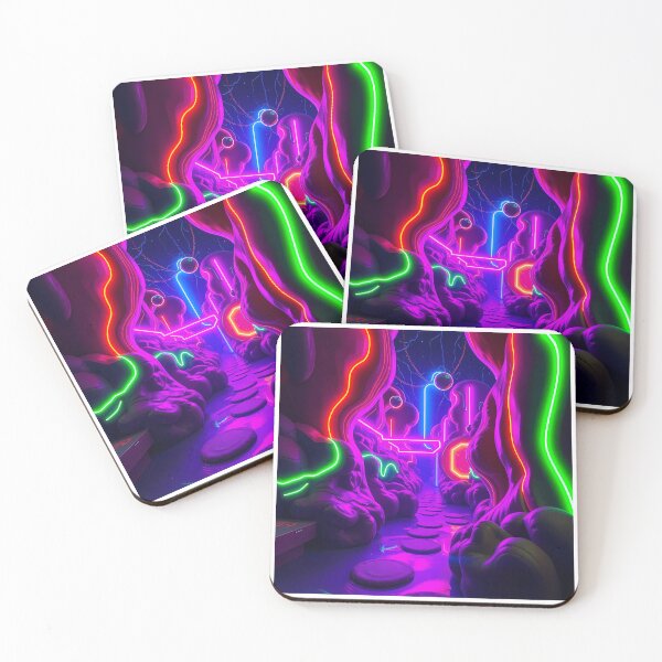 Item preview, Red Green Art Worlds Digital Odyssey Cyberpunk Surreal designed and sold by ART ATTACK ZONE.