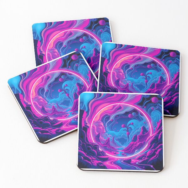 Item preview, Fantastic Neon Art Worlds Digital Odyssey Cyberpunk Surreal designed and sold by ART ATTACK ZONE.