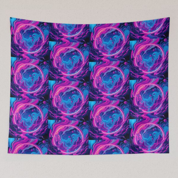 Item preview, Fantastic Neon Art Worlds Digital Odyssey Cyberpunk Surreal designed and sold by ART ATTACK ZONE.