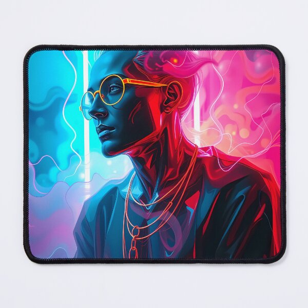 Item preview, Queen Neon Art Worlds Digital Odyssey Cyberpunk Surreal designed and sold by ART ATTACK ZONE.
