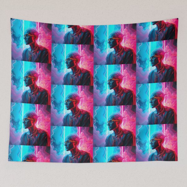 Item preview, Queen Neon Art Worlds Digital Odyssey Cyberpunk Surreal designed and sold by ART ATTACK ZONE.