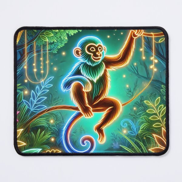 Item preview, Neon Monkey – Light Acrobat in the Heart of the Jungle designed and sold by AmigosFurEver.