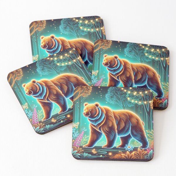 Item preview, Luminous Bear – Wild Majesty in the Heart of the Enchanted Woods designed and sold by AmigosFurEver.