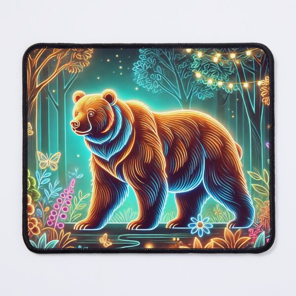 Item preview, Luminous Bear – Wild Majesty in the Heart of the Enchanted Woods designed and sold by AmigosFurEver.