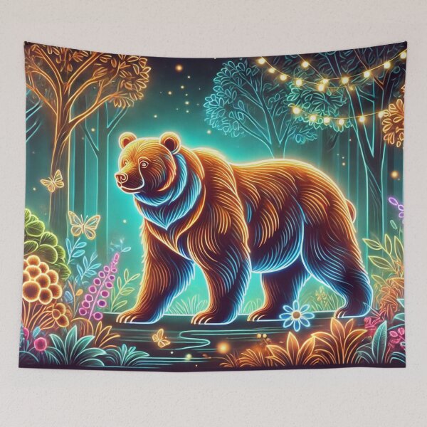 Item preview, Luminous Bear – Wild Majesty in the Heart of the Enchanted Woods designed and sold by AmigosFurEver.