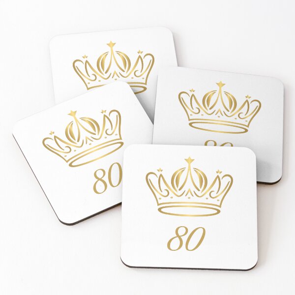 Item preview, 80 Years of Age, King or Queen with Golden Crown,  Royalty  designed and sold by AASparksDesigns.