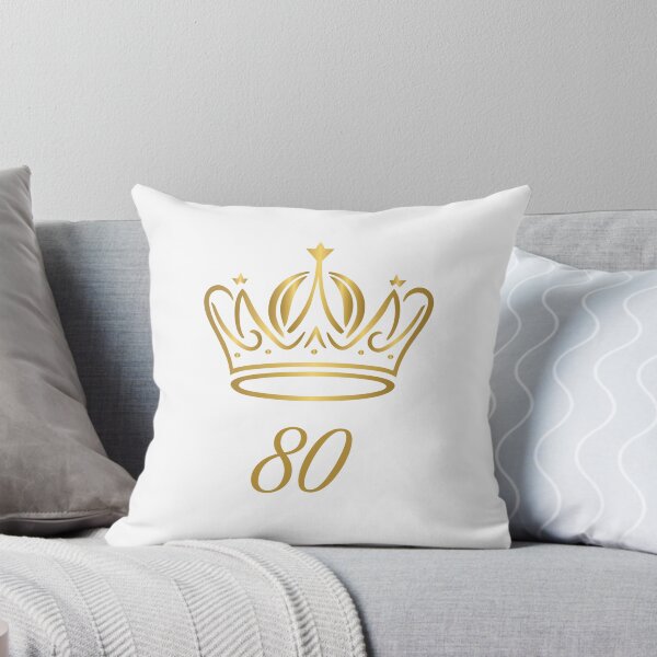 Item preview, 80 Years of Age, King or Queen with Golden Crown,  Royalty  designed and sold by AASparksDesigns.