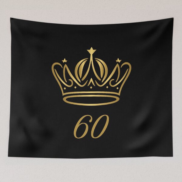 Item preview, 60 Years of Age, King or Queen with Golden Crown,  Royalty  designed and sold by AASparksDesigns.