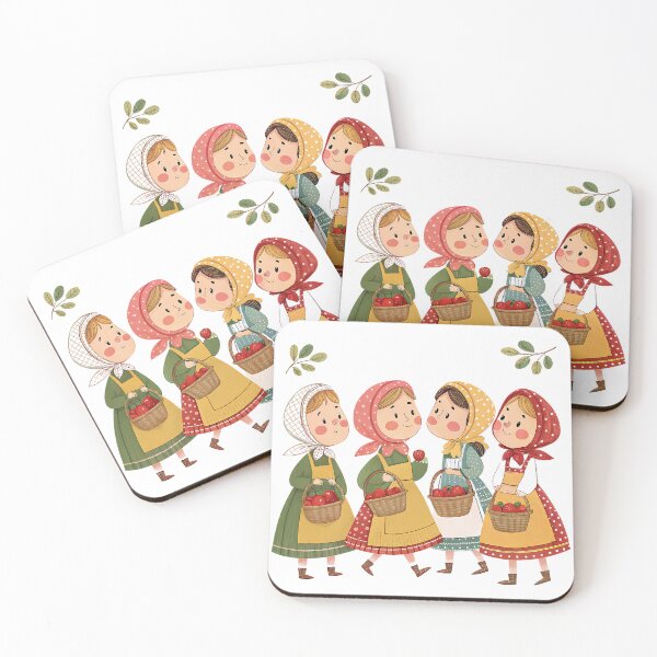 Item preview, A0743 Little Apple Pickers – Seamless Autumn Orchard Pattern for POD  designed and sold by angieart68.