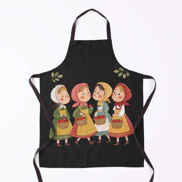 Item preview, A0743 Little Apple Pickers – Seamless Autumn Orchard Pattern for POD designed and sold by angieart68.