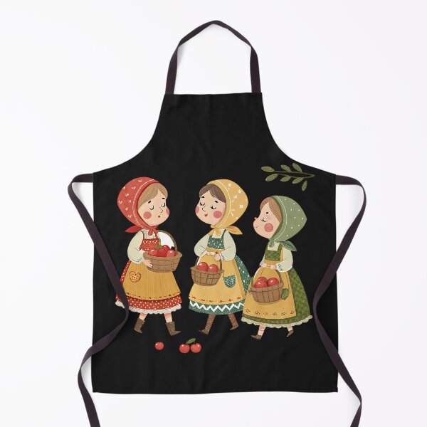 Item preview, A0743 Little Apple Pickers – Seamless Autumn Orchard Pattern for POD designed and sold by angieart68.