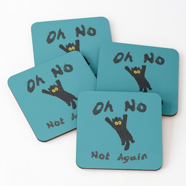 Item preview, Oh No Not Again Panicky Falling Black Cat designed and sold by donwillisjrart.