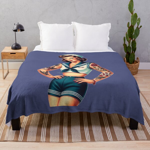 Item preview, Vintage Sexy Tattooed Sailor Pin-up designed and sold by PinUpPizzazz.