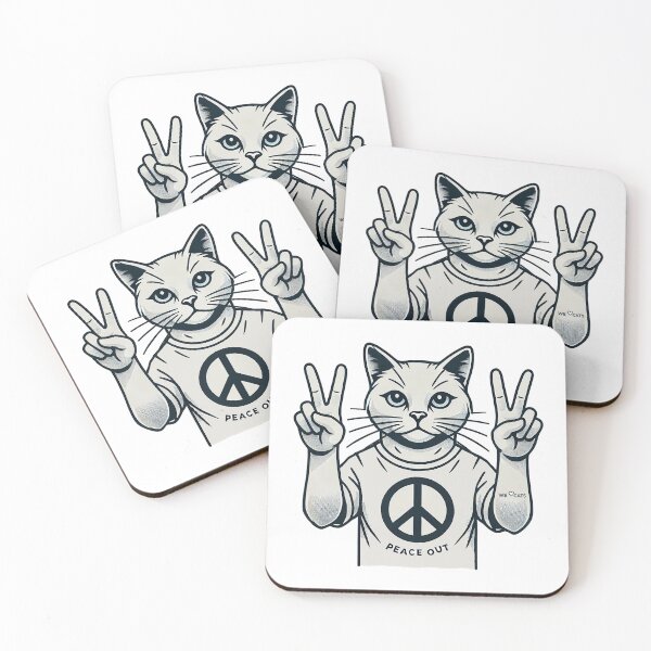 Item preview, Peace Out Cat  designed and sold by WeLoveCatss.