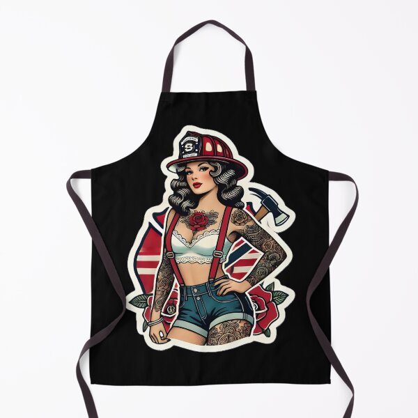 Item preview, Pinup Tattooed Firefighter designed and sold by PinUpPizzazz.